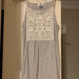 Old Navy Embroidered Bib Tank